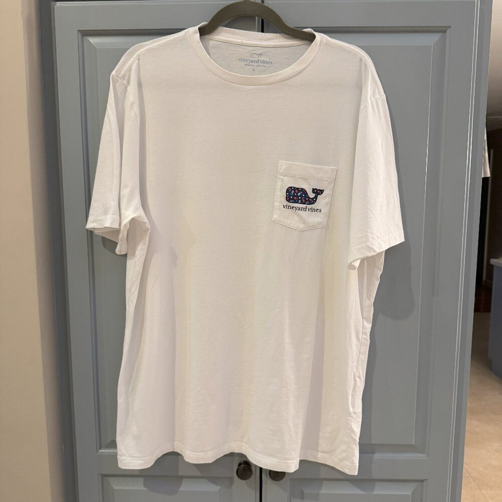 Vineyard Vines Men’s T-shirt Beer Pong | White | Large